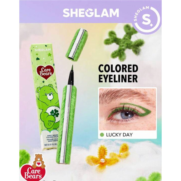Care Bears x Sheglam Lucky Day Sweet Wishes Liquid Eyeliner Green New in Box - Picture 4 of 4